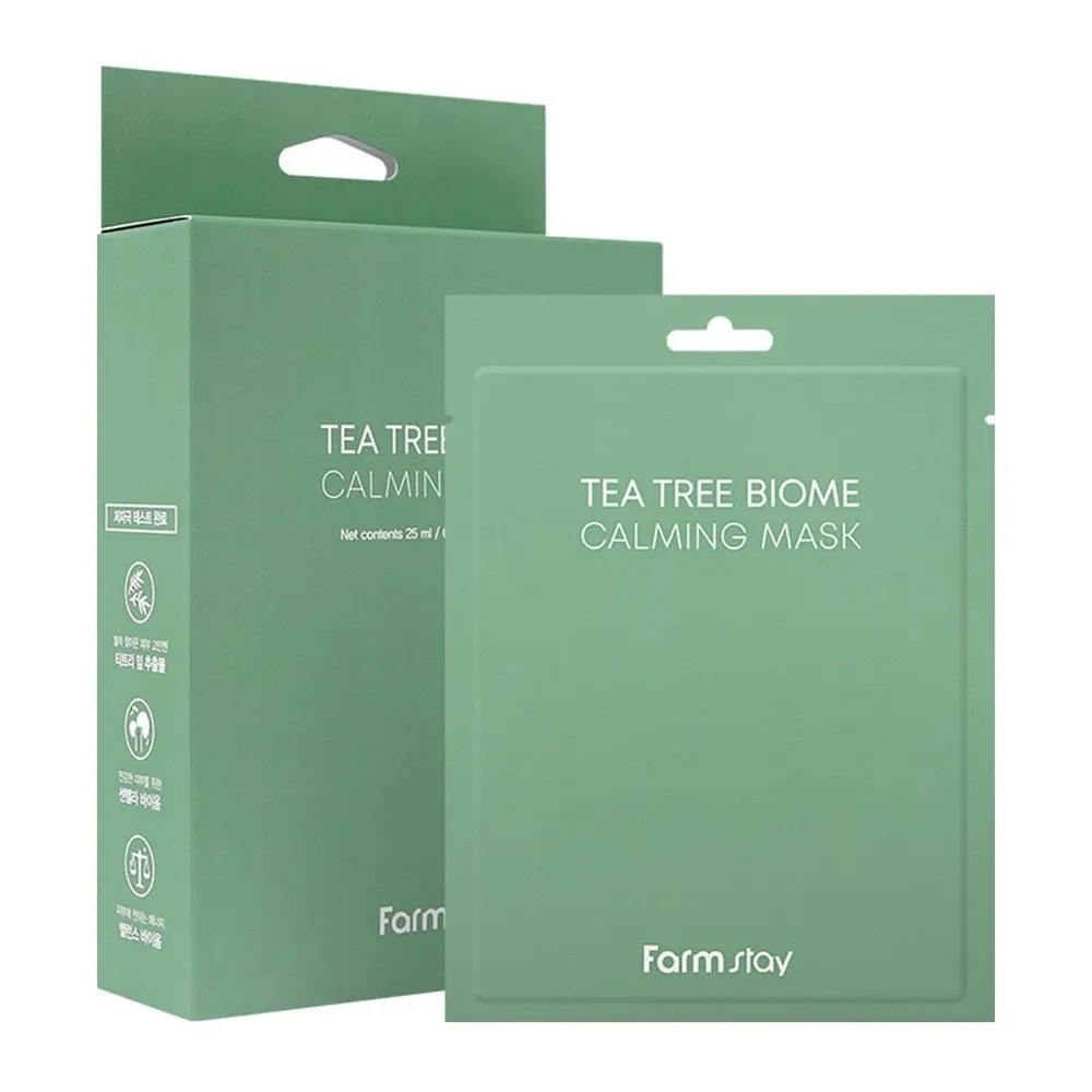 Farmstay Tea Tree Biome مهدئ ماسك 10 قطعة * 25 مل