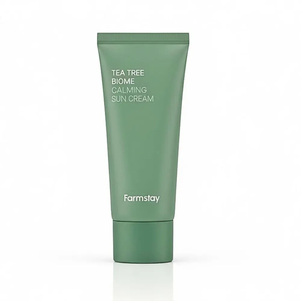 Farmstay Tea Tree Biome مهدئ كريم واقي من الشمس SPF50+ 50 غ