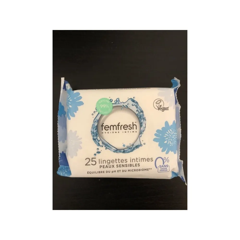 FEMFRESH مناديل حميمية للبشرة الحساسة 25 قطعة