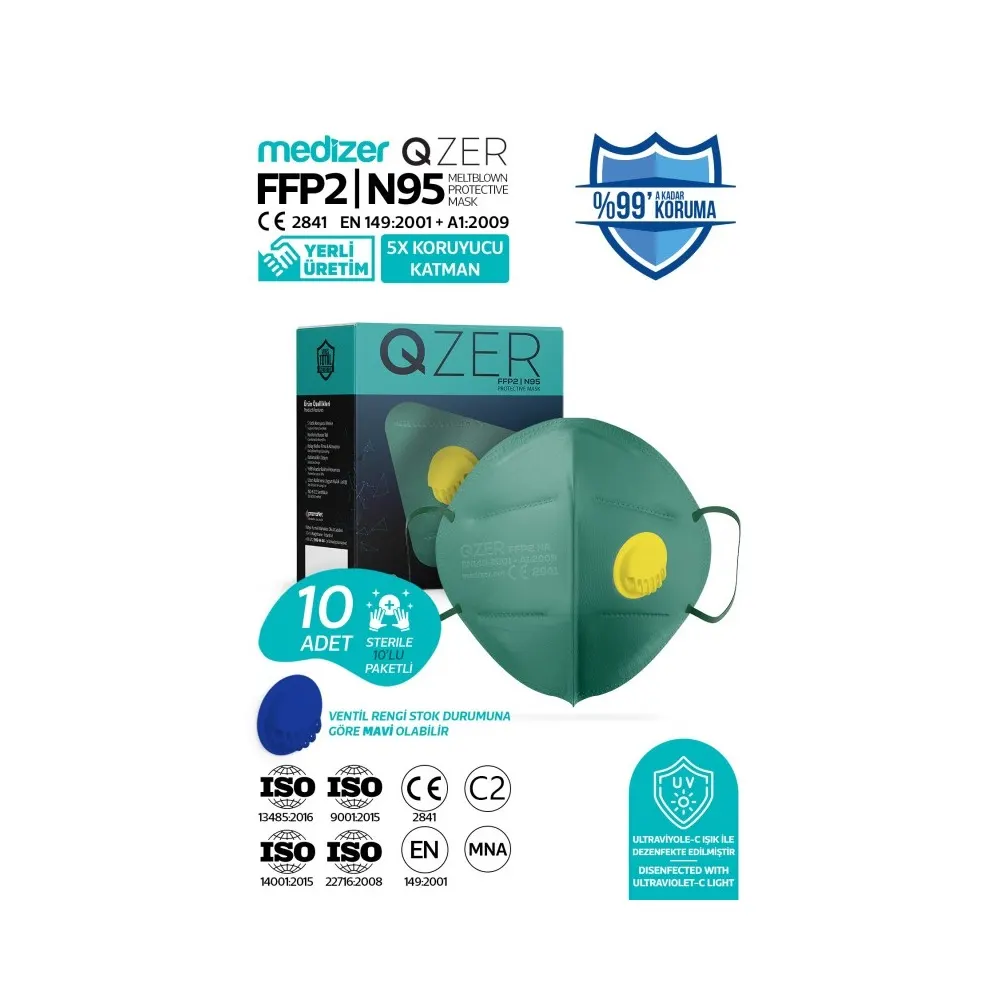 Masque FFP2 N95 sans filtre 1 pièce