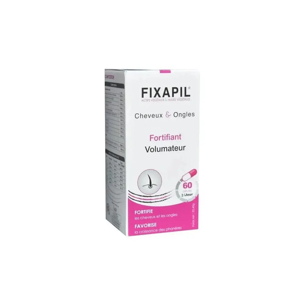 FIXAPIL الشعر والأظافر مقوي لزيادة الحجم 60 كبسولة