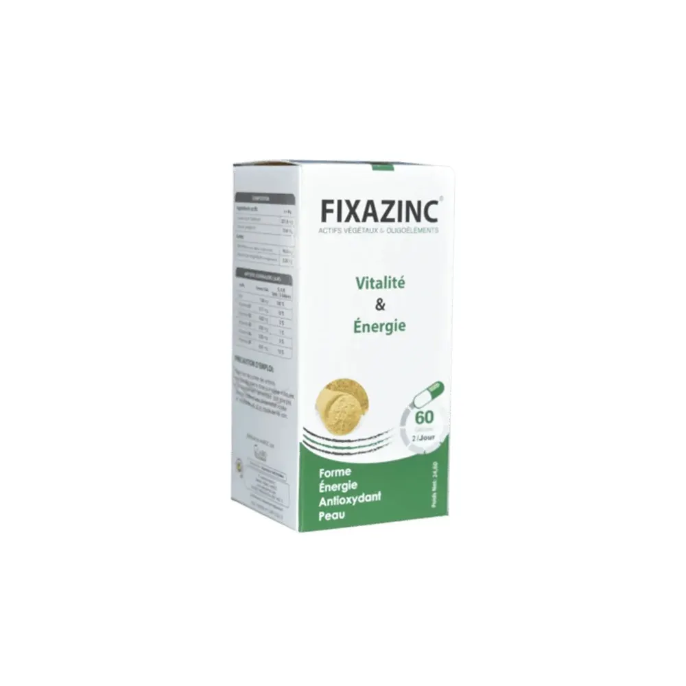 FIXAZINC VITALITÉ & ÉNERGIE 60 GELULES