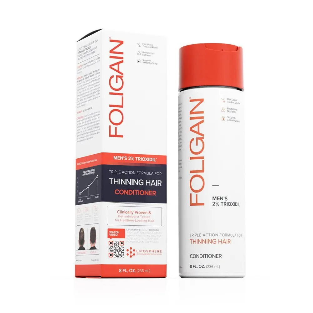 FOLIGAIN Conditionner Revitalisant Triple Action Pour Hommes avec 2% de Trioxidil
