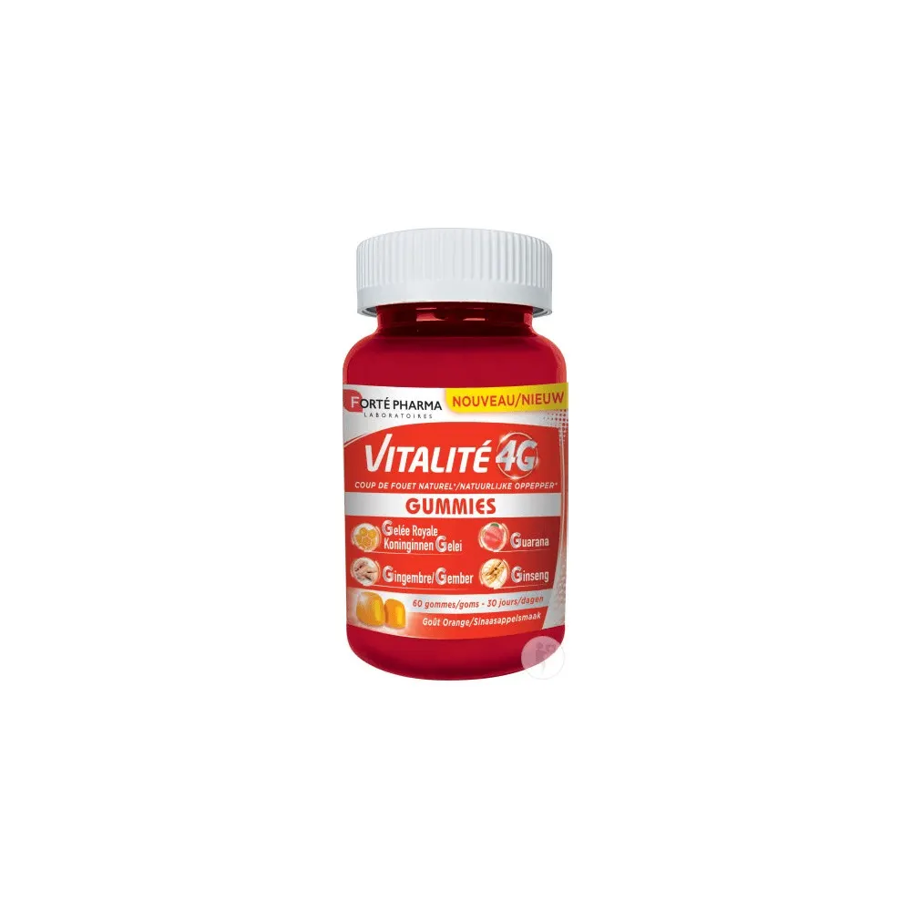 Forte Pharma Vitalité 4G علكة بنكهة البرتقال 60 علكة