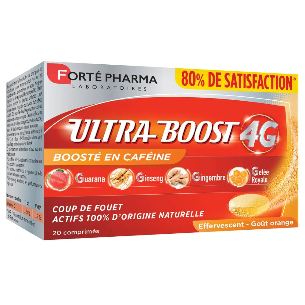 Forte Pharma Vitalité 4G ultra boost 20 comprimés effervescents