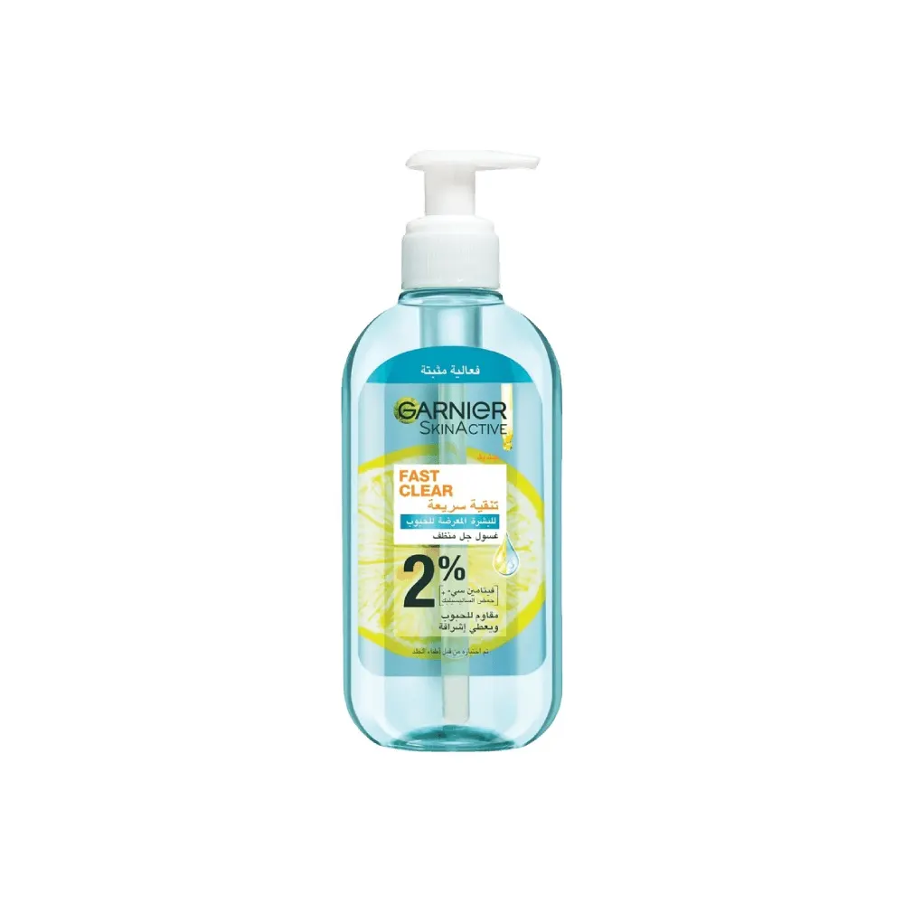 GARNIER FAST CLEAR GEL NETTOYANT ANTI ACNE 200ML