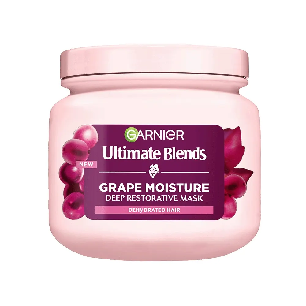 Garnier Ultra Doux Coffret Grape Moisture – Routine Hydratante Shampo 200ML + Masque 340ml + Crème de Soin 2en1