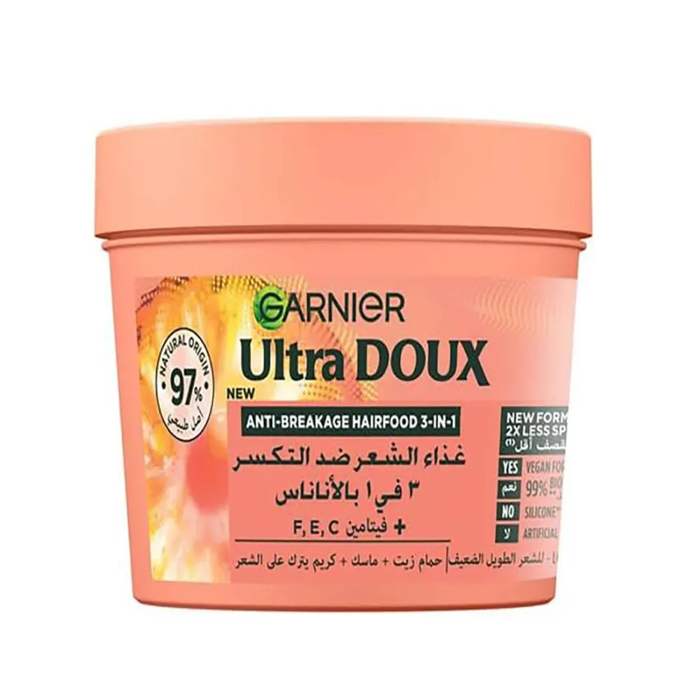 GARNIER ULTRA DOUX HAIR FOOD 3 في 1 كيوي 390 مل