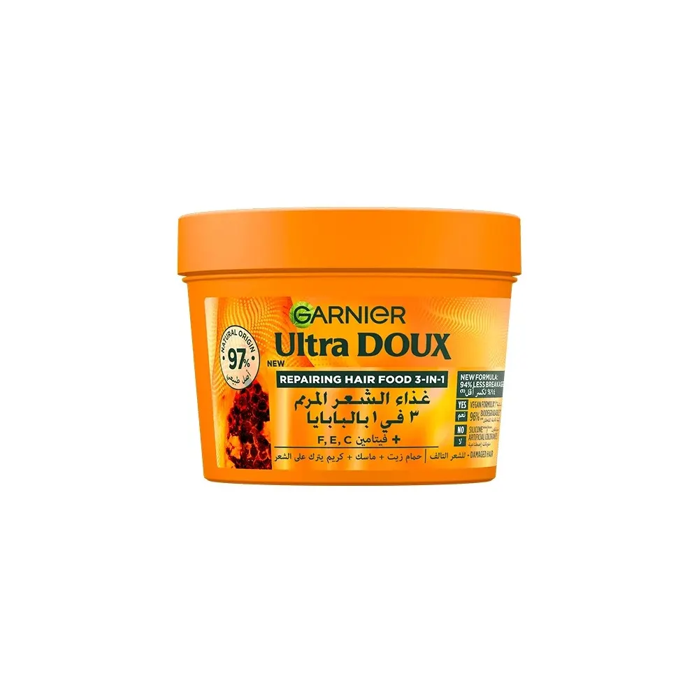 Garnier ultra doux hair food ماسك مصلح بابايا 390 مل