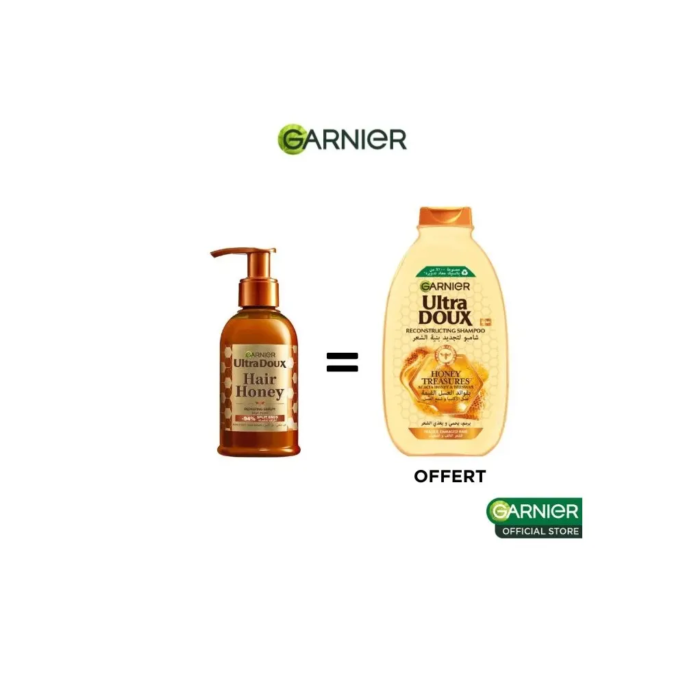 Garnier ultra doux hair honey serum = shampoing honey 200ml offert