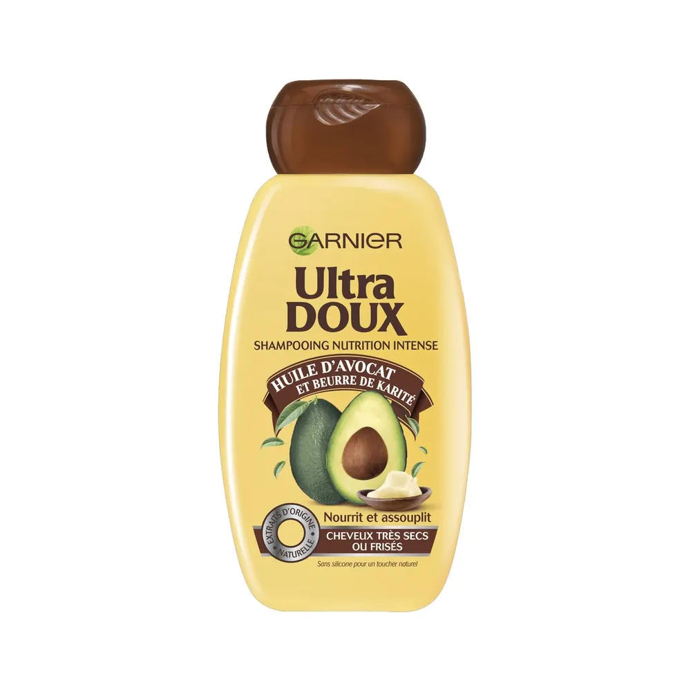 GARNIER Ultra Doux زيت أفوكادو 120 مل + شامبو أفوكادو/الشيا 200 مل هدية عناية مغذي للشعر الجاف وتجعد الشعر