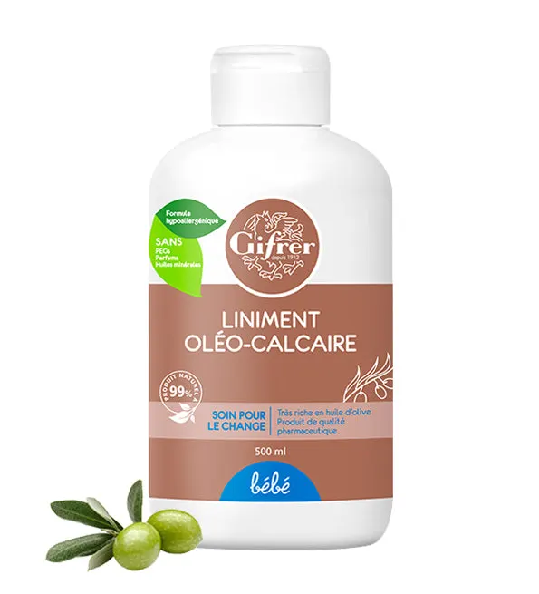 GIFRER Liniment Oléo-Calcaire زيت زيتون إضافي بمضخة 500 مل