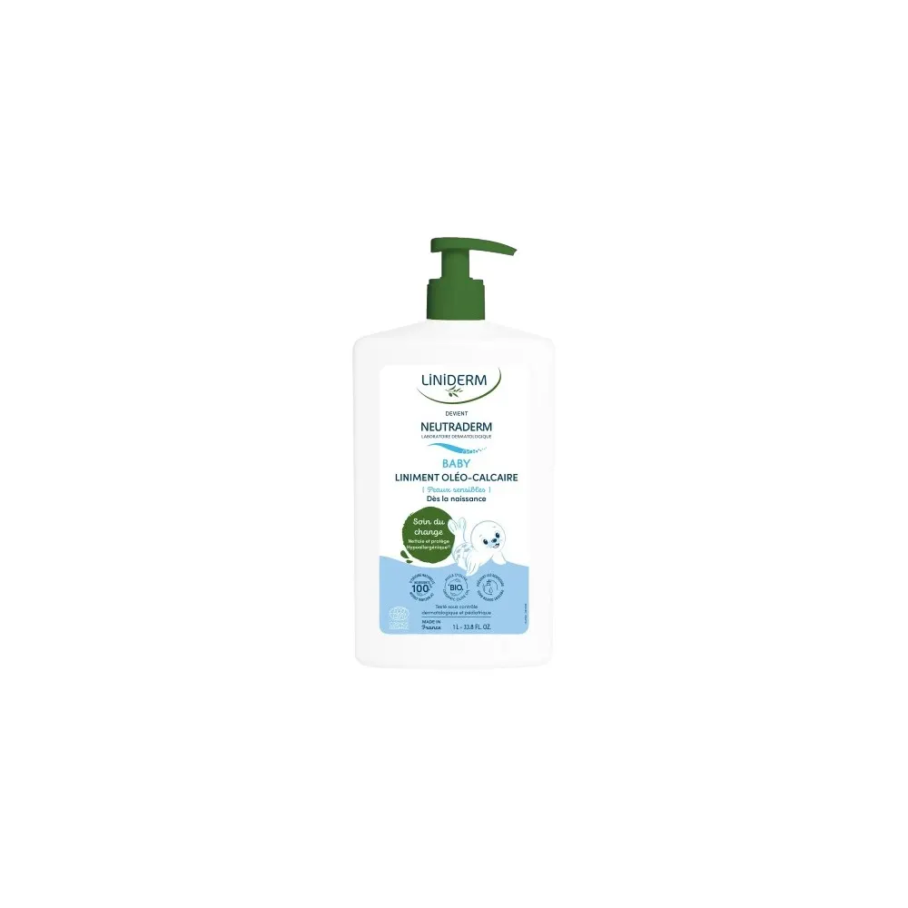 Gilbert Liniderm Neutraderm BABY - Liniment Bébé Oléo-Calcaire Bio - 1L