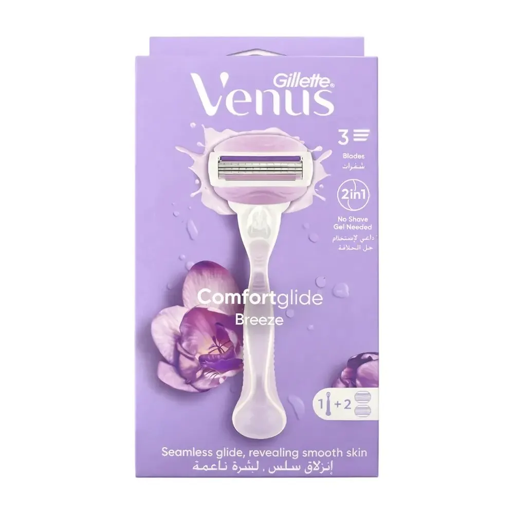 Gillette Venus ComfortGlide Breeze ماكينة حلاقة 2 في 1 3 شفرات
