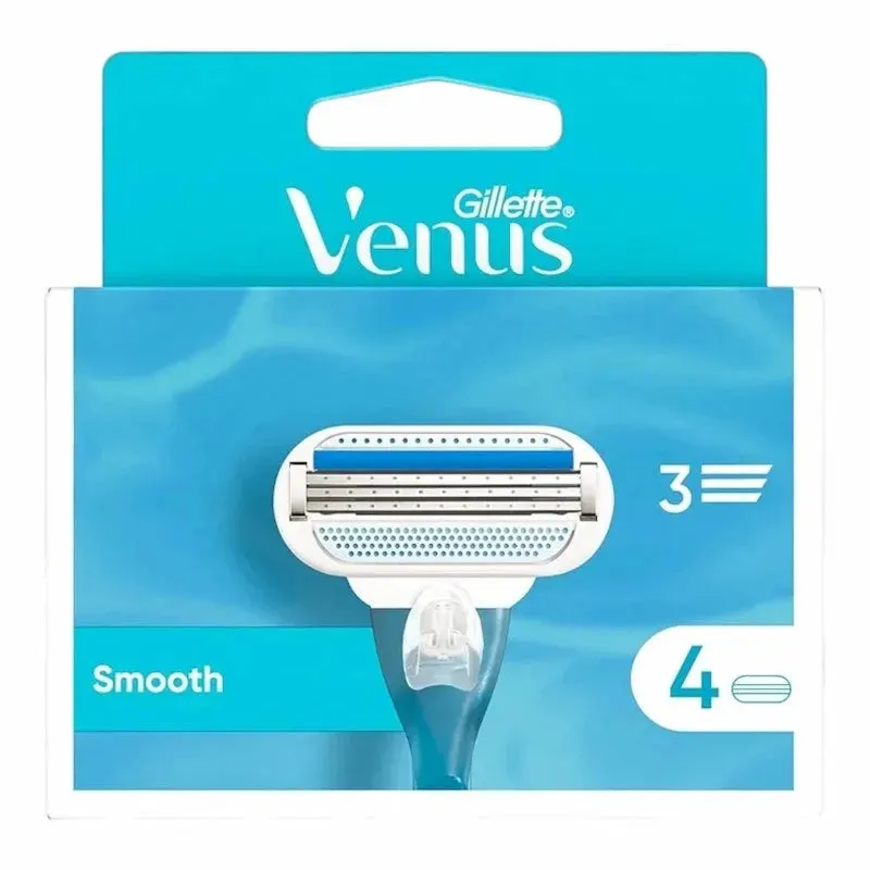 Gillette Venus Smooth شفرات بديلة 3 شفرات 4 وحدات
