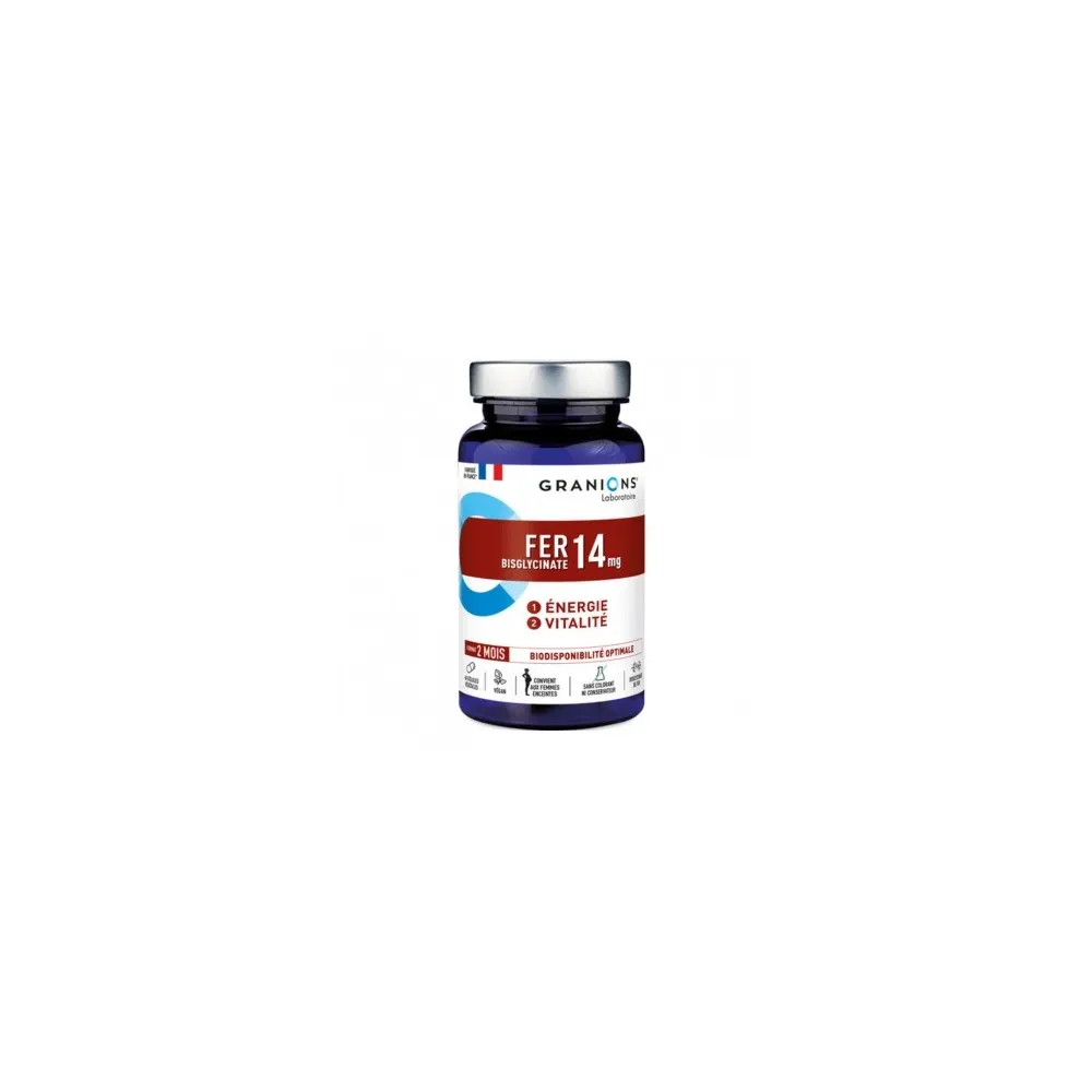 GRANIONS FER BISGLYCINATE 14 MG B60 GÉLULES