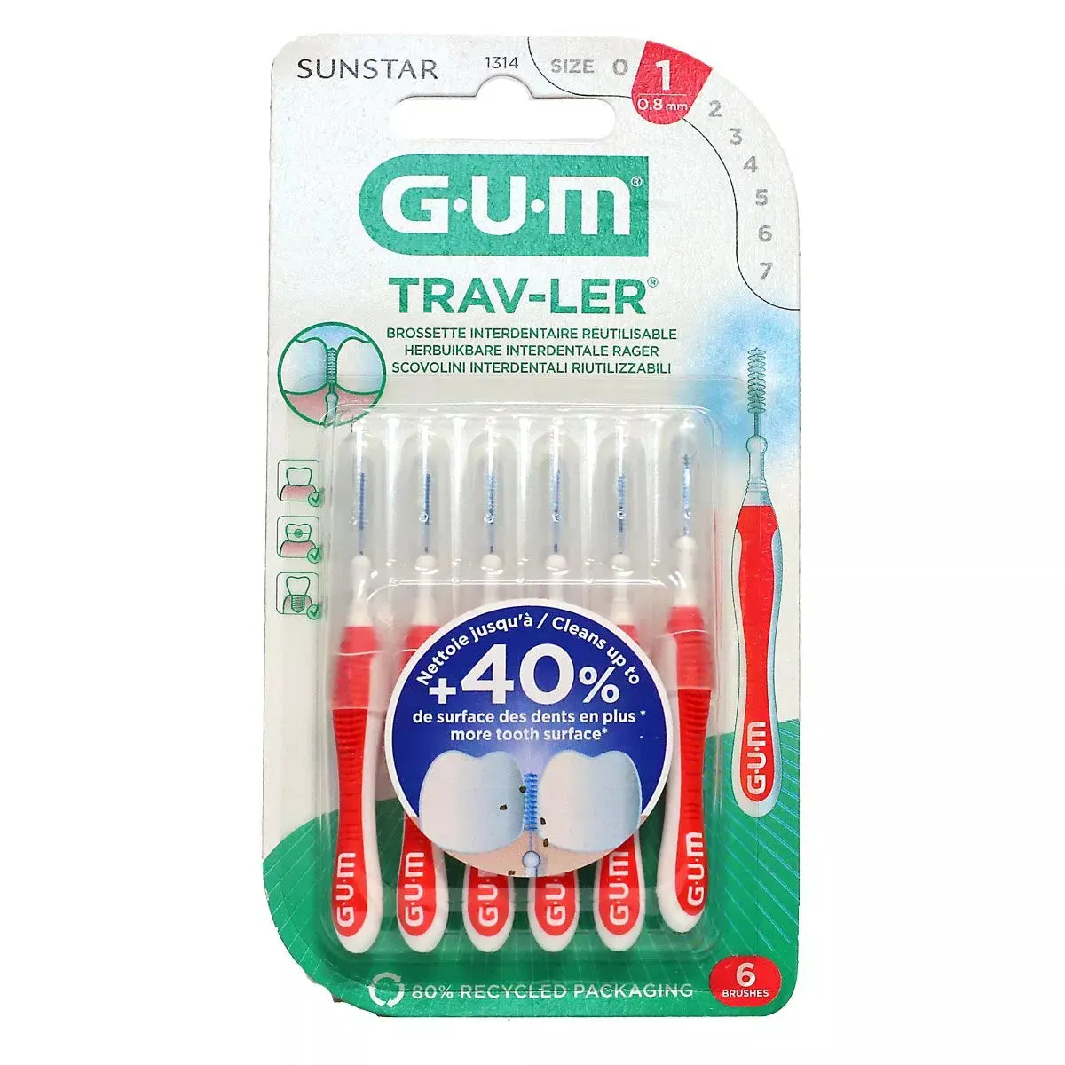 Gum Proxabross Conique 6 Brossettes 1314