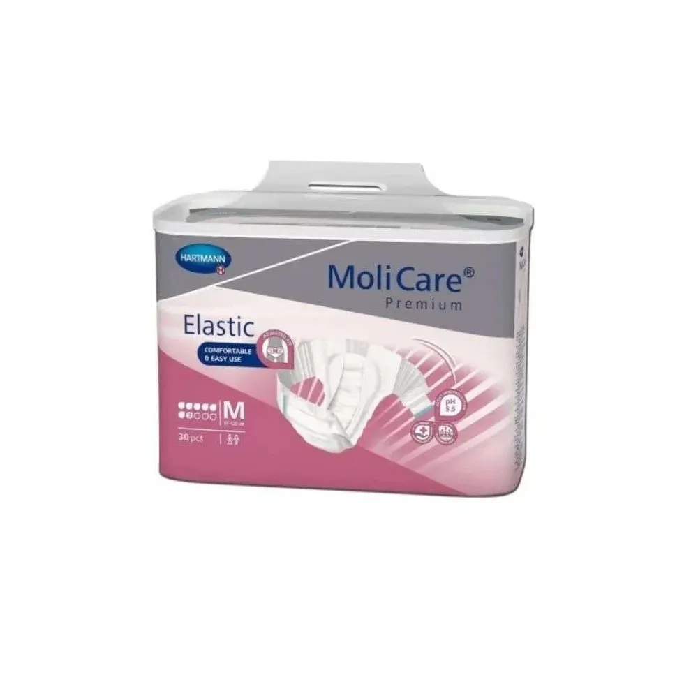 Hartmann Molicare Premium Change حفاظات للبالغين Elastic 7G مقاس M ليلية 30 وحدة