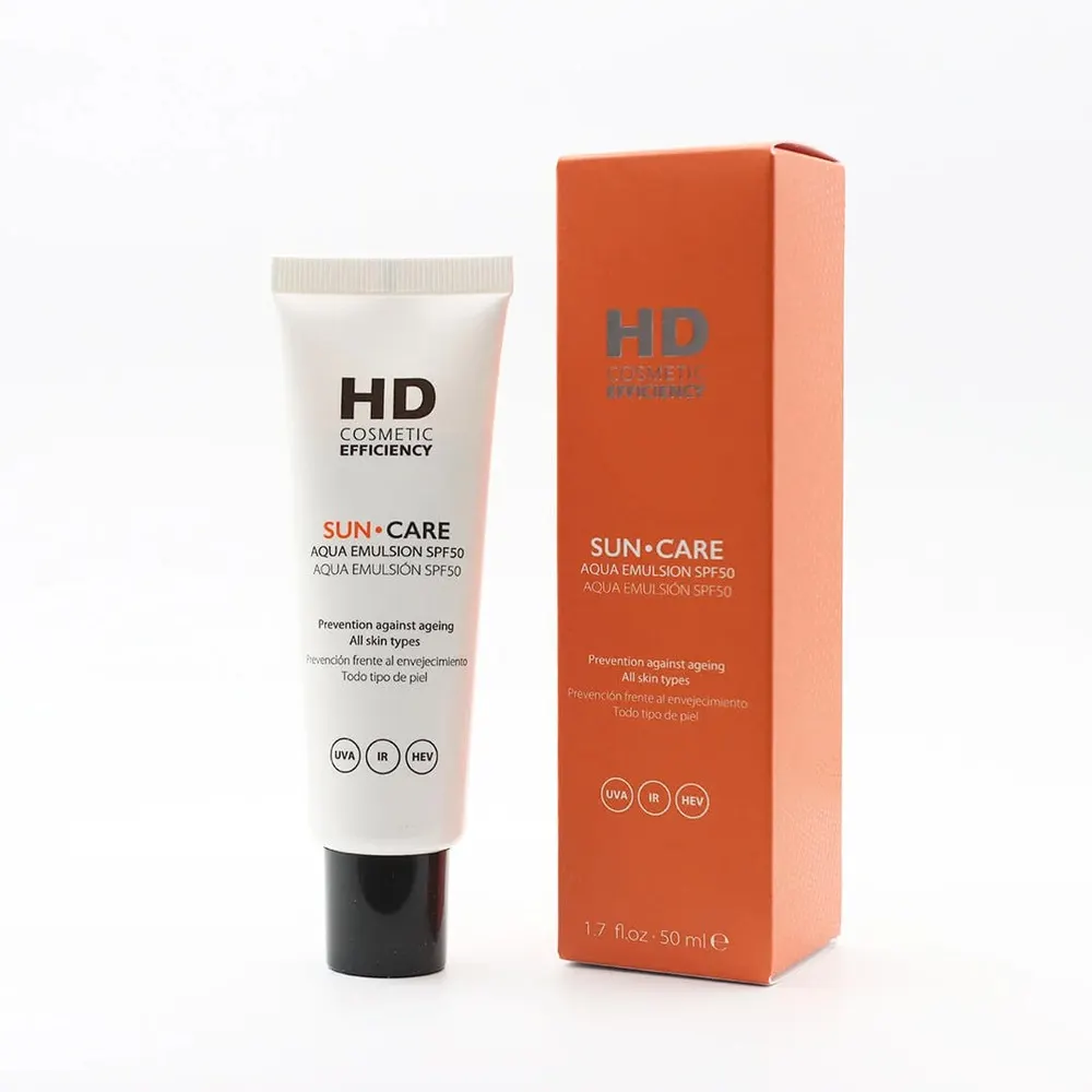 HD Cosmetics Sun Care Aqua مستحلب مضاد للشيخوخة SPF 50+