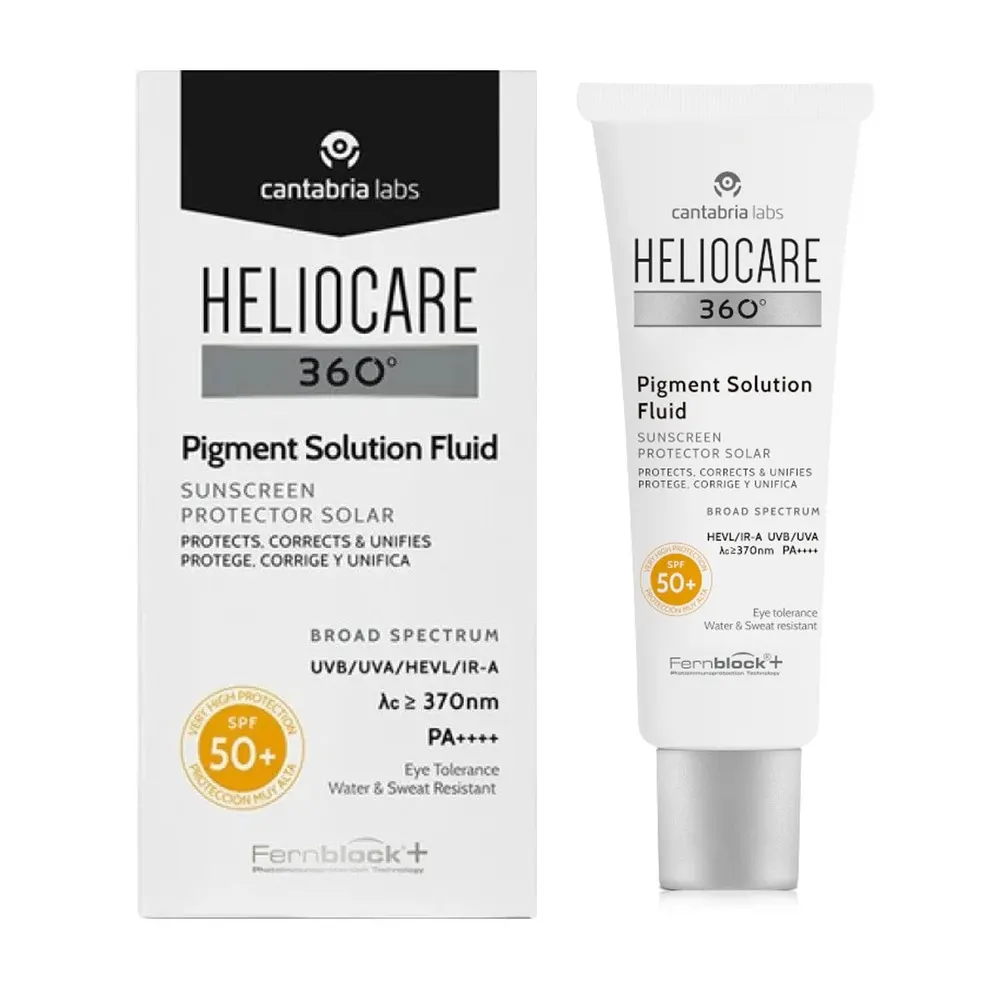 Heliocare 360° Pigment Solution Fluide SPF50+ 50ml = Mini Gel Oil-Free + Mini MD AR Emulsion Offerts