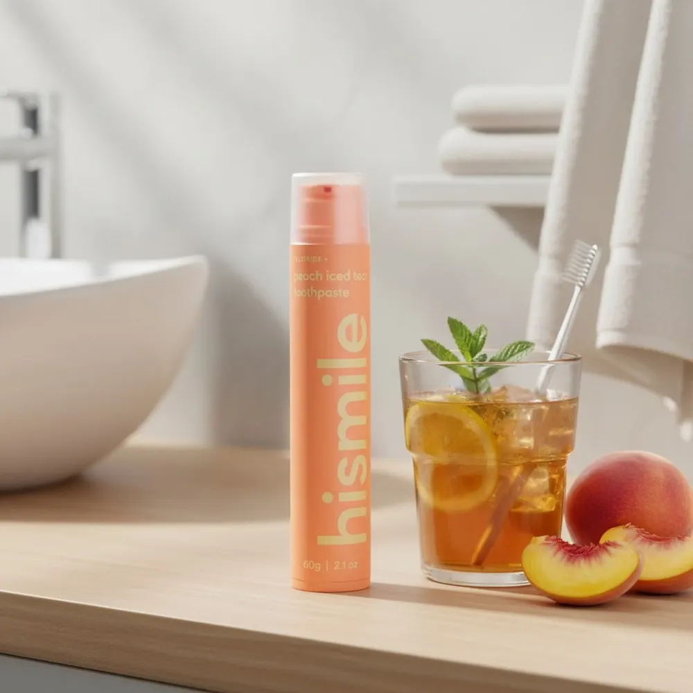 Hismile Peach Iced Tea Toothpaste – Dentifrice Blanchissant Saveur Thé Pêche
