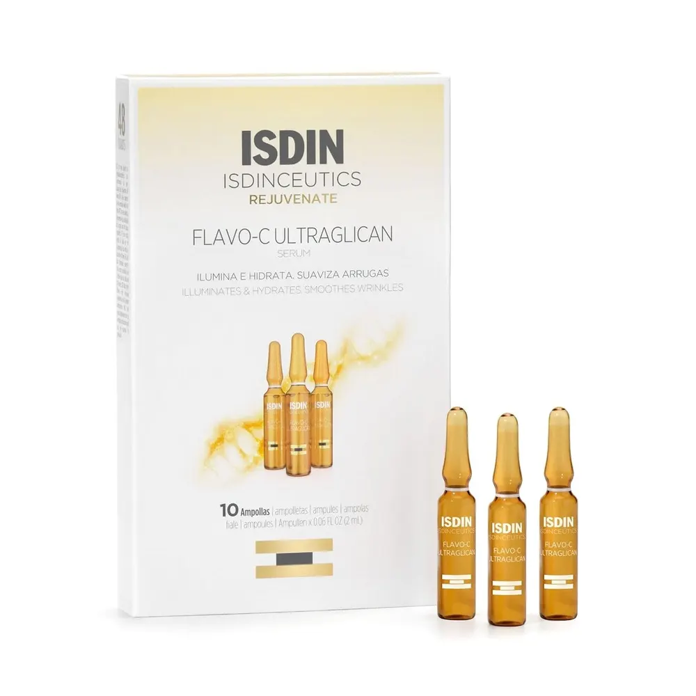 Isdin Flavo مجموعة روتين التجميل النهاري والليلي 10+10 / علبة