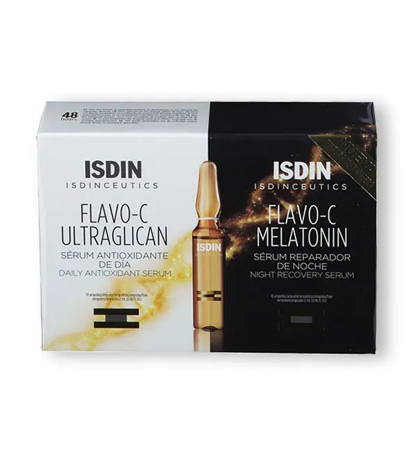 Isdin Flavo-C Melatonin / Flavo-C Ultraglican 10 أمبولة / 10 أمبولة