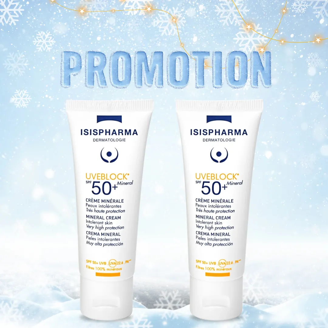 Isis Pharma Uveblock Mineral Invisible SPF50+ 40 مل × 2 (عرض ترويجي)