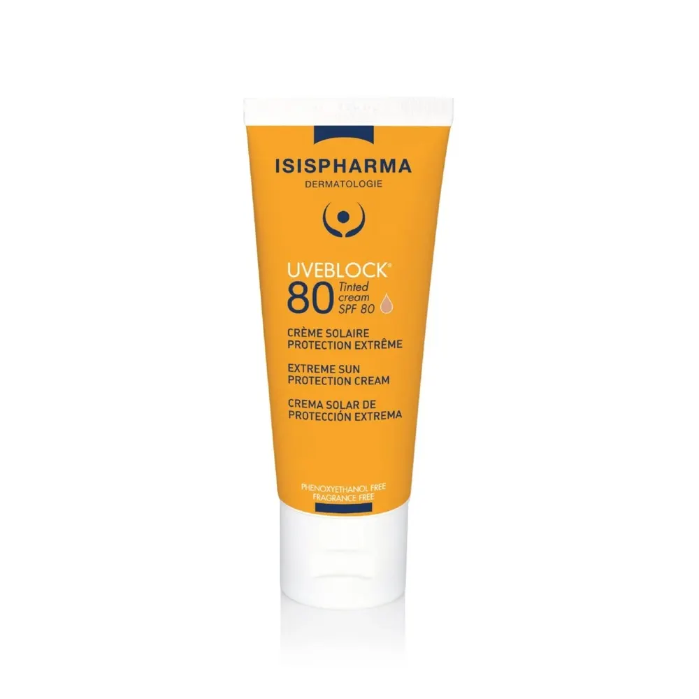 Isispharma Uveblock كريم ملون SPF80