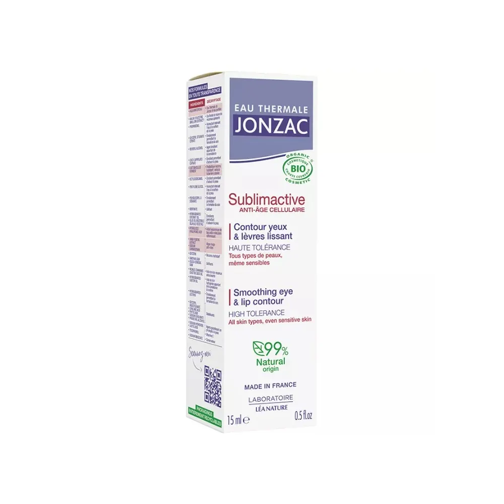 Jonzac Sublimactive عناية محيط العينين والشفاه المنعمة 15 مل