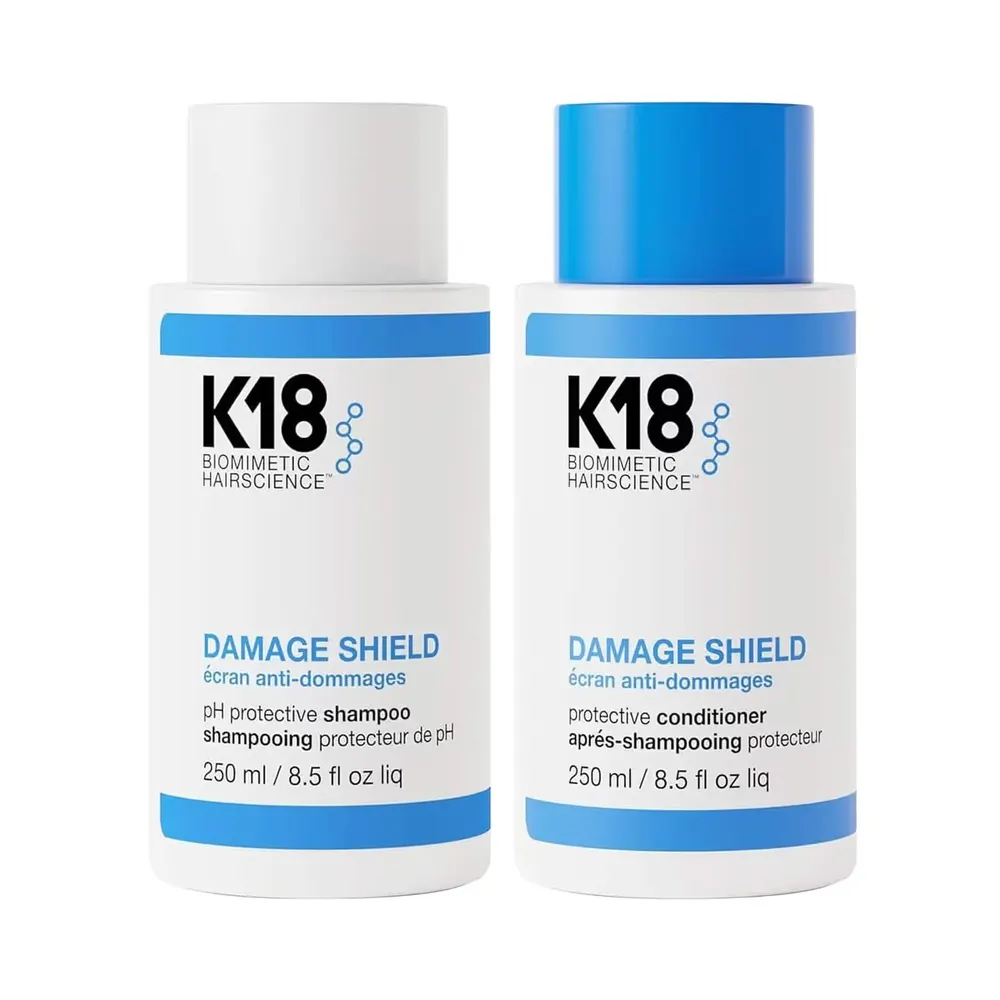 K18 PACK DAMAGE protective conditioner + pH protective shampoo + Mini huile capillaire moléculaire