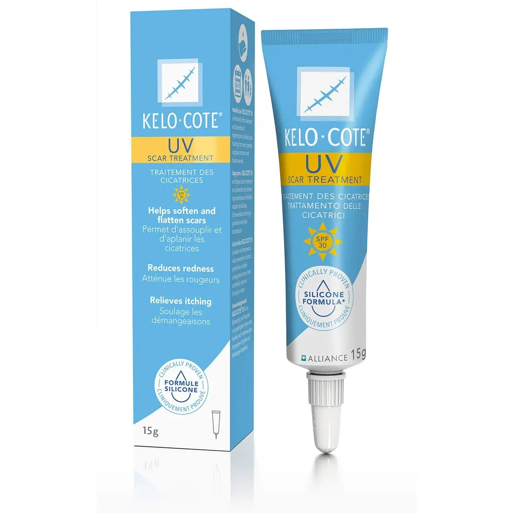 Kelocote UV SPF30 جل السيليكون للندبات 15 غ