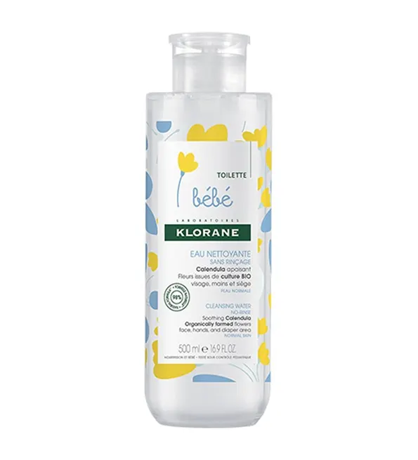 KLORANE BEBE EAU NETTOYANTE SANS RINÇAGE 500ML