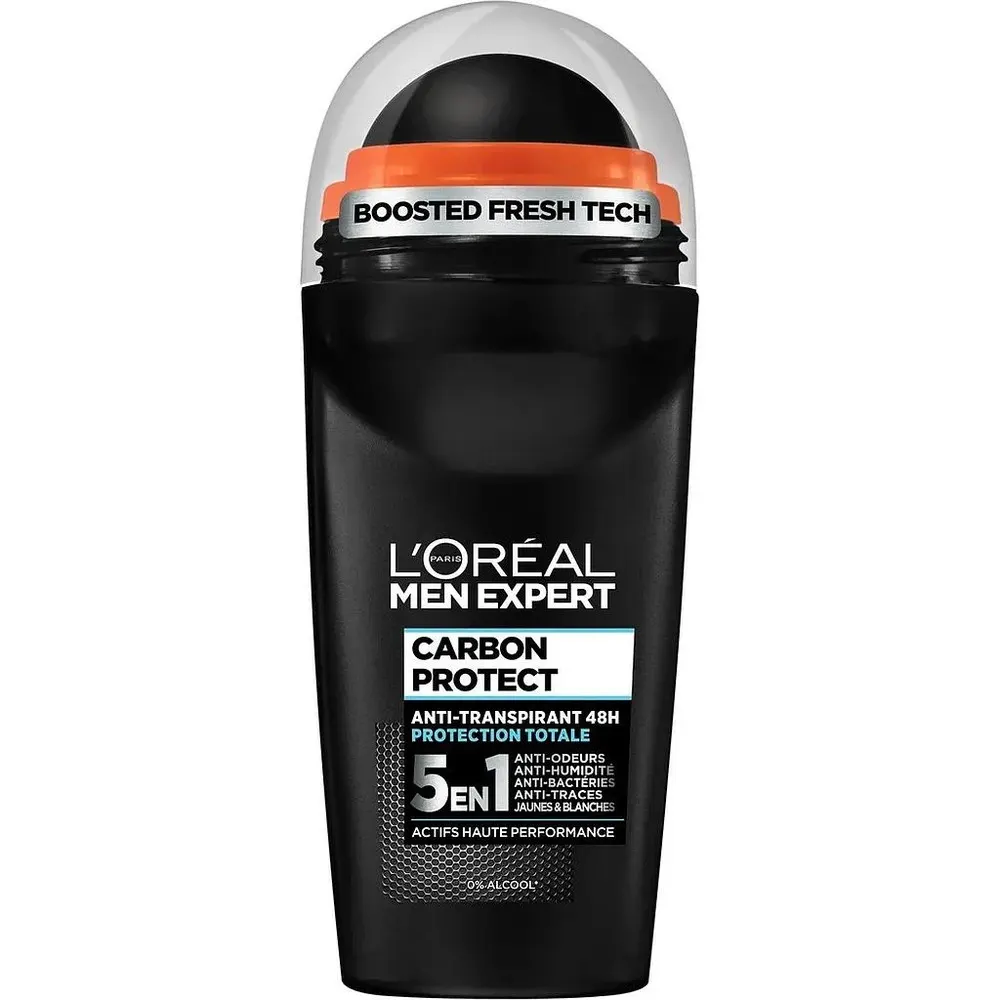 L'Oréal Men Expert مزيل عرق رول للرجال Carbon Protect 5 في 1 Ice Fresh 50 مل