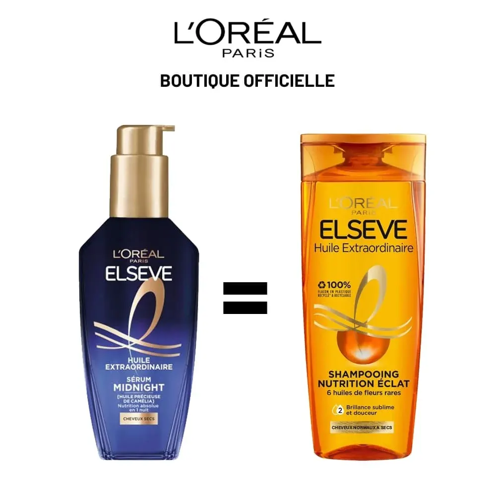 L'Oréal Paris Elseve Extra Midnight سيروم 100 مل مع شامبو هدية