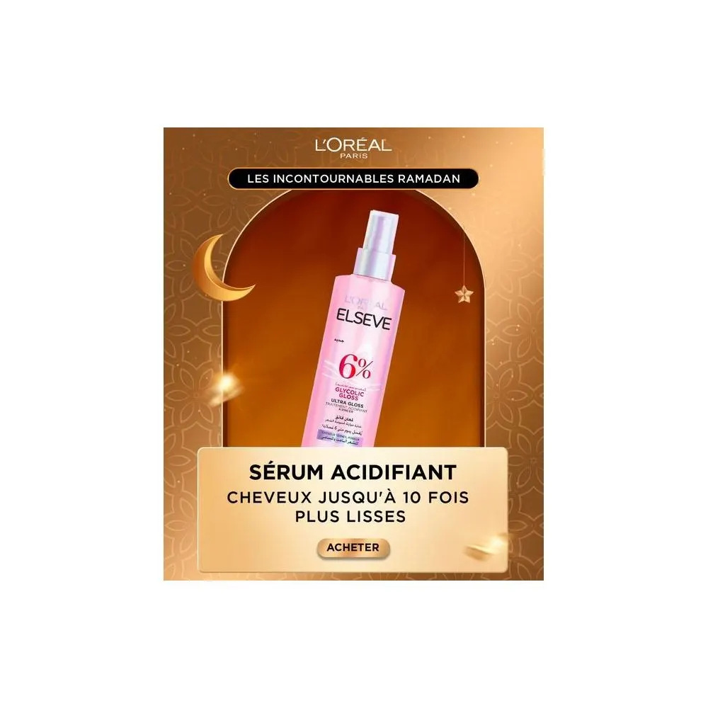 L'ORÉAL PARIS ELSEVE GLYCOLIC GLOSS 6%TRAITEMENT ACIDIFIER SPRAY 150 ML
