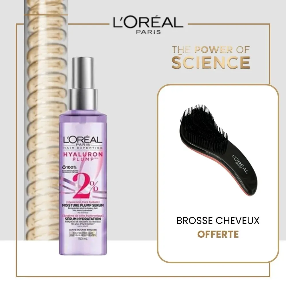 L'oréal paris elseve hyaluron repulp serum 150 ml = brosse offerte