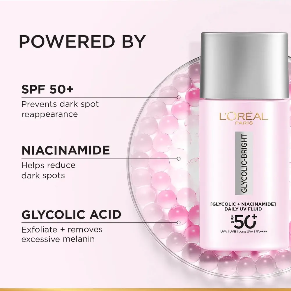 L'OREAL PARIS - Pack Été Glycolic Bright (SPF50+) = FAN MINI VENTILATEUR OFFERT
