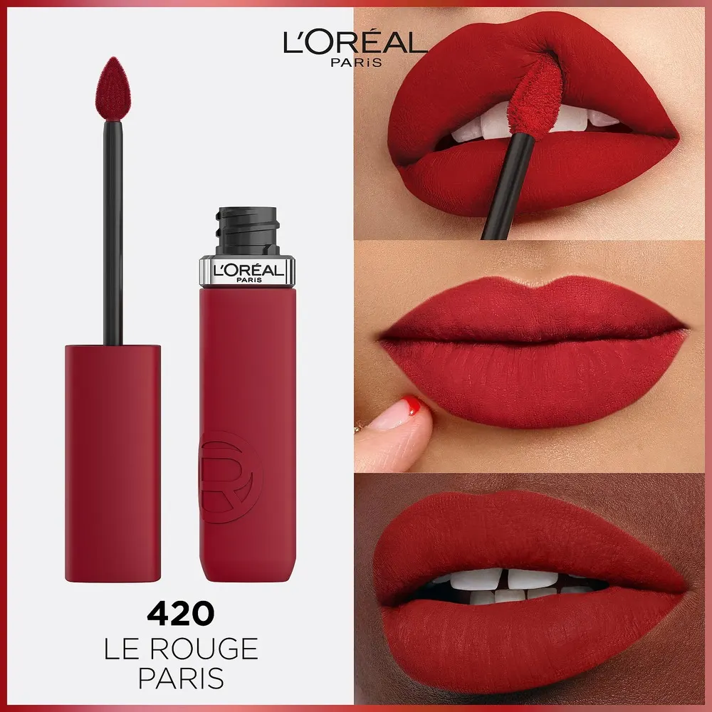 L'Oréal Paris Infaillible Laque Resistance أحمر شفاه سائل 420 Rouge Paris