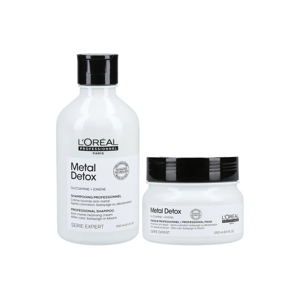 L'Oréal Professionnel Duo Metal Detox شامبو 300 مل + ماسك 250 مل مع حقيبة زينة هدية