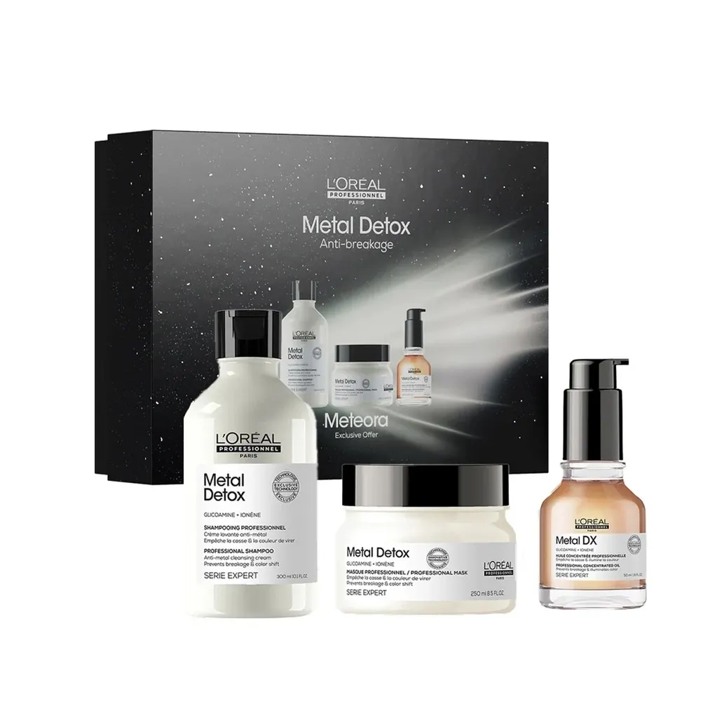 L'Oréal Professionnel Trio Metal Detox شامبو 300 مل + ماسك 250 مل + زيت