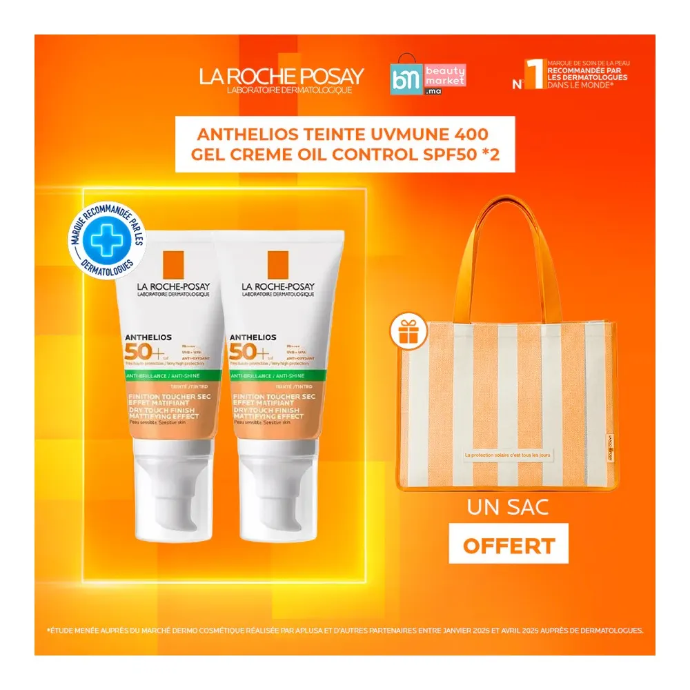 La roche posay anthelios teinte uvmune 400 gel creme oil control spf 50 = Sac OFFERT