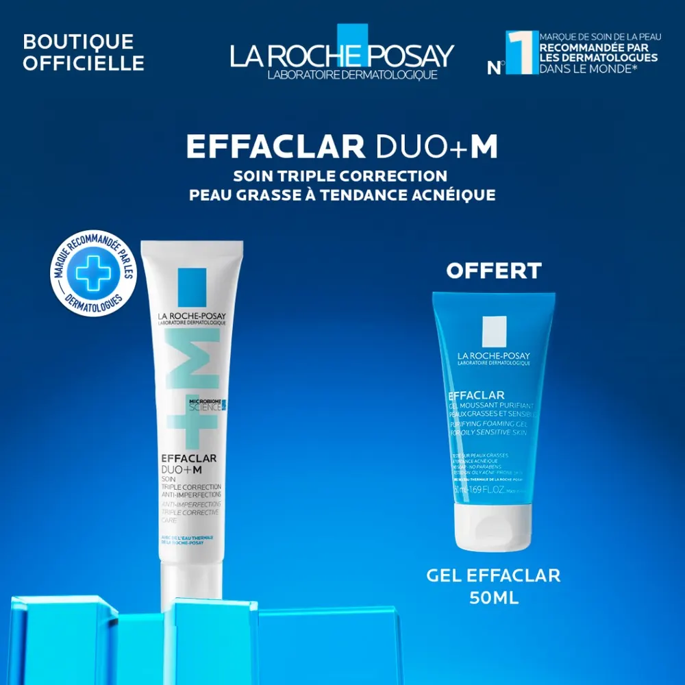 La Roche-Posay Effaclar Duo+M 40ml Anti-Imperfections = Gel Moussant 50ml OFFERT