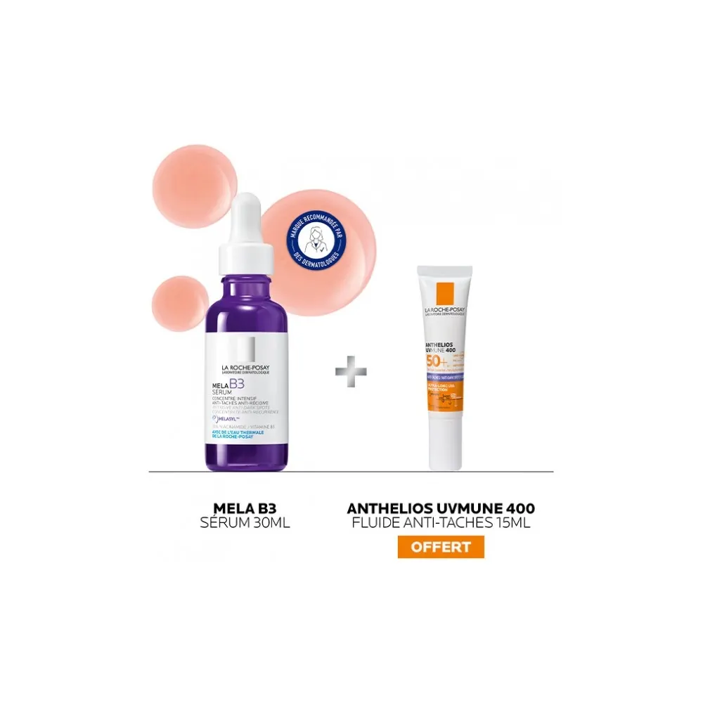 LA ROCHE POSAY MELA B3 SÉRUM 30ML = ANTHELIOS FLUIDE ANTI TACHES SPF 50 15 ML OFFERT