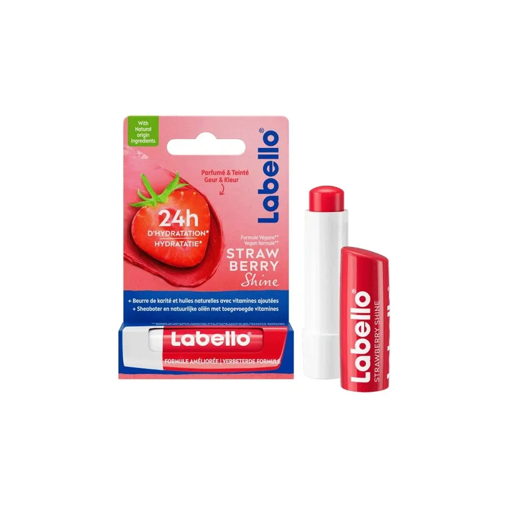 Labello Stick Lèvres BRILLANCE FRUITÉE FRAISE 4.8g