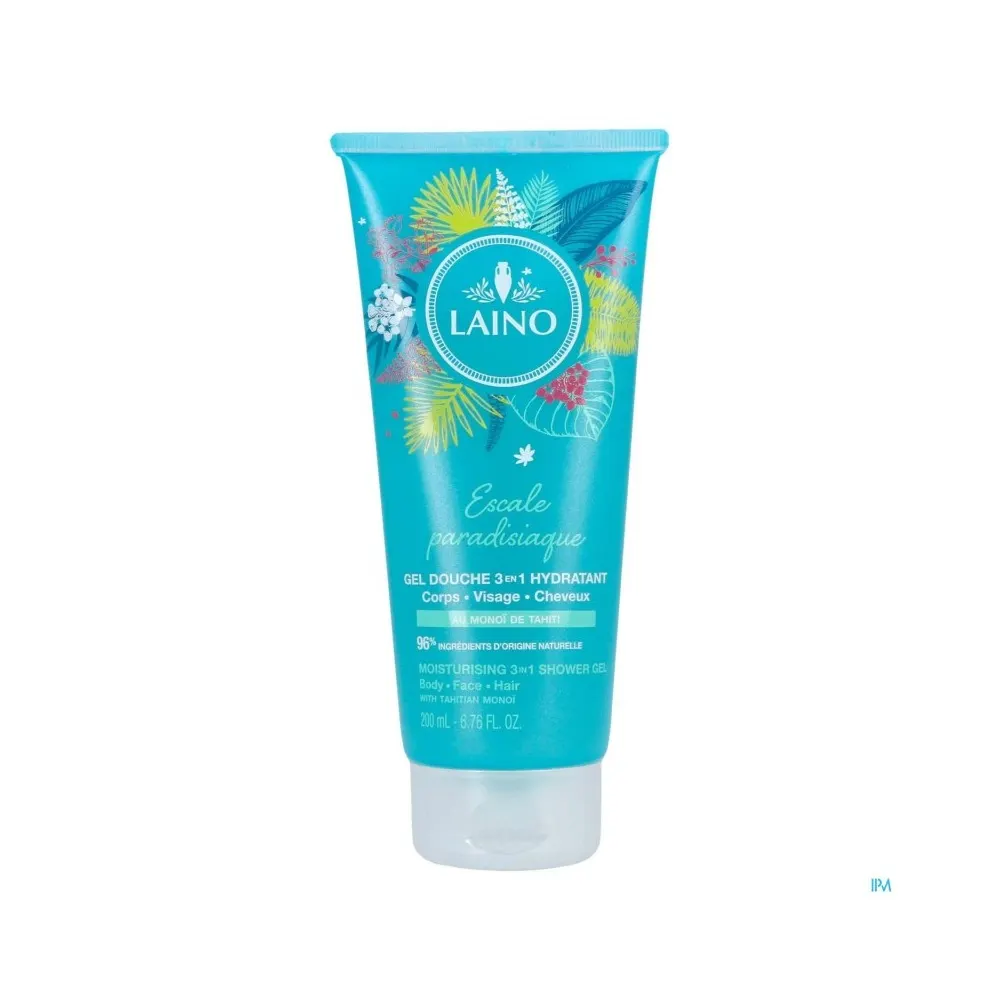 Laino Gel Douche Hydratant 3 en 1 au Monoï de Tahiti 200 ml