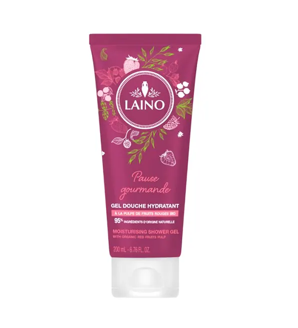 Laino Gel Douche Hydratant Pulpe de Fruits Rouges Bio – 200 ml