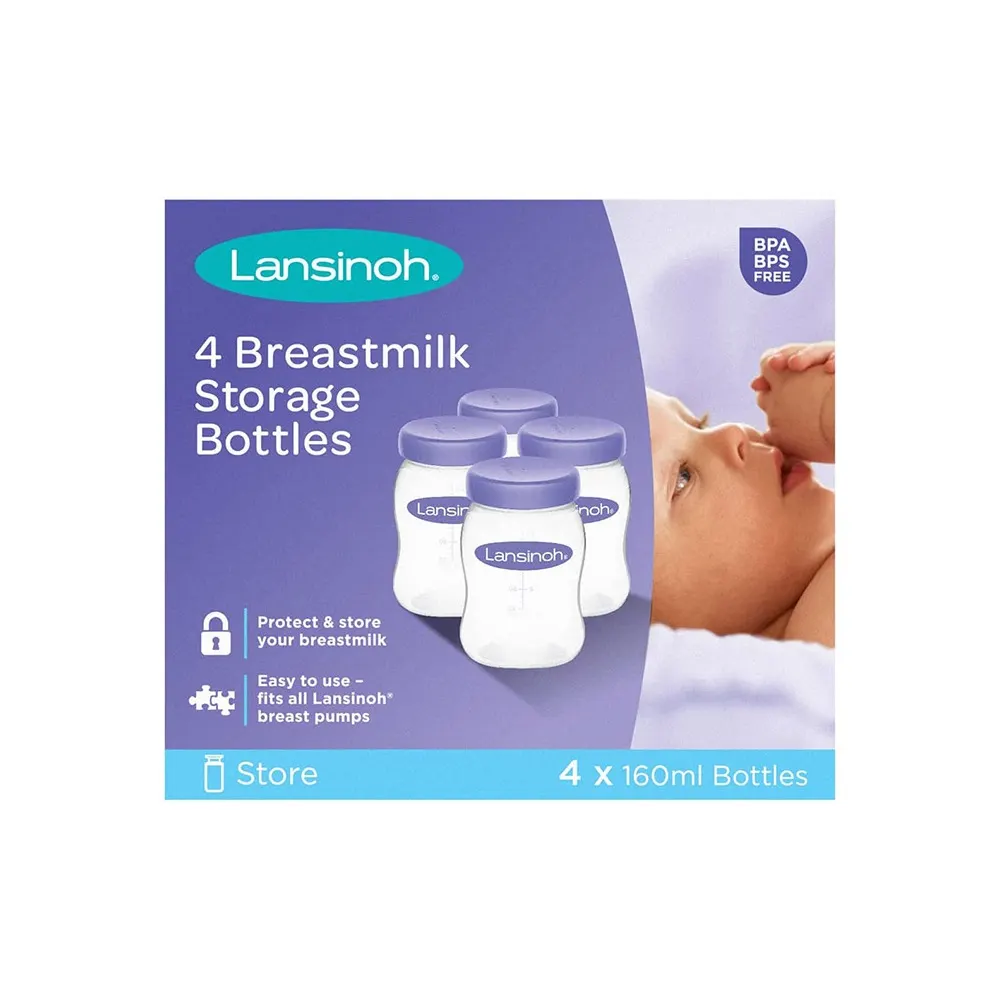 Lansinoh قنينات حفظ حليب الأم 4×160 مل (4 قطع)