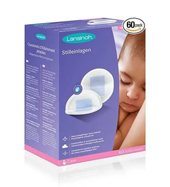Lansinoh وسادات الرضاعة للاستعمال الواحد Blue Lock 60 وحدة