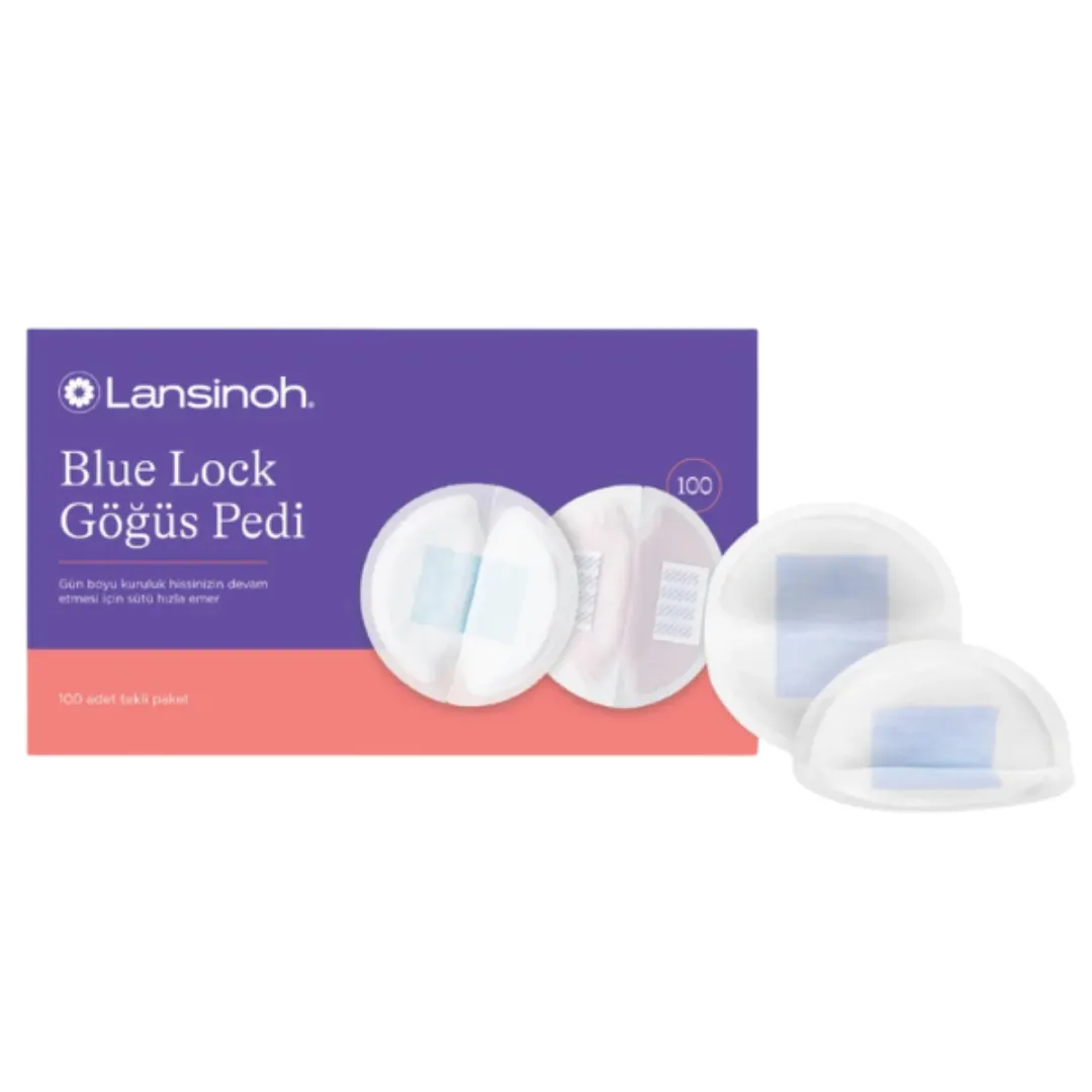 Lansinoh وسادات الرضاعة Blue Lock 100 قطعة